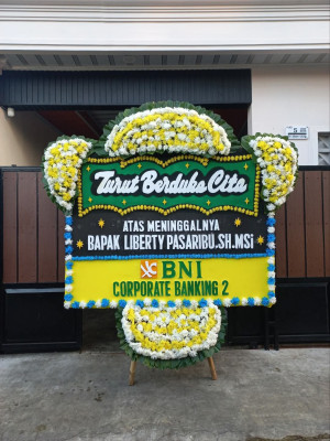 Papan Bunga Duka di Sukajawa Baru