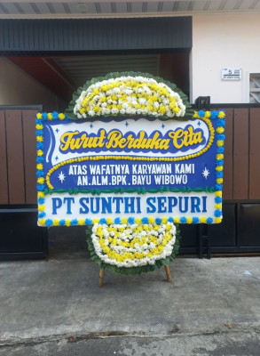 Papan Bunga Duka di Sukajawa Baru